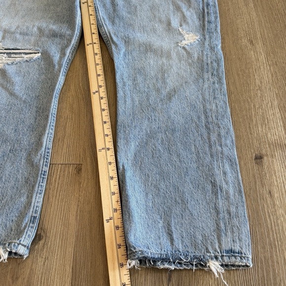AGOLDE Riley High Rise Straight Crop Leg Denim Jeans Button Fly Size 32 NWT - Picture 4 of 12